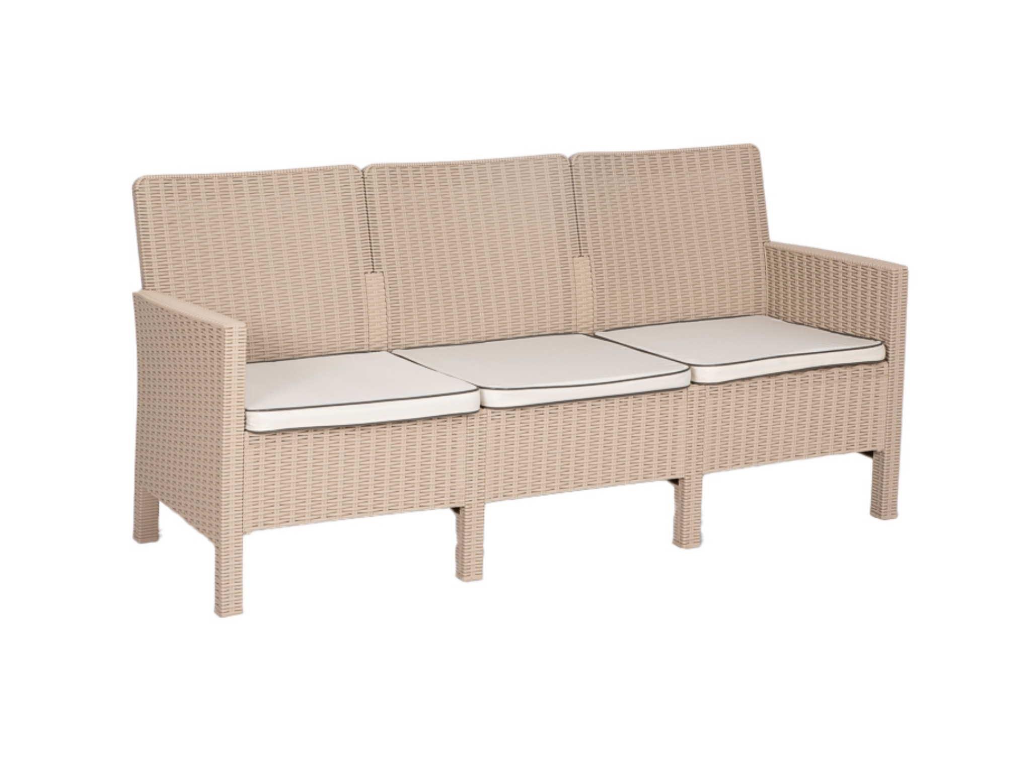 Nova Üçlü Krem Set, Minderli, 3+1+1+S