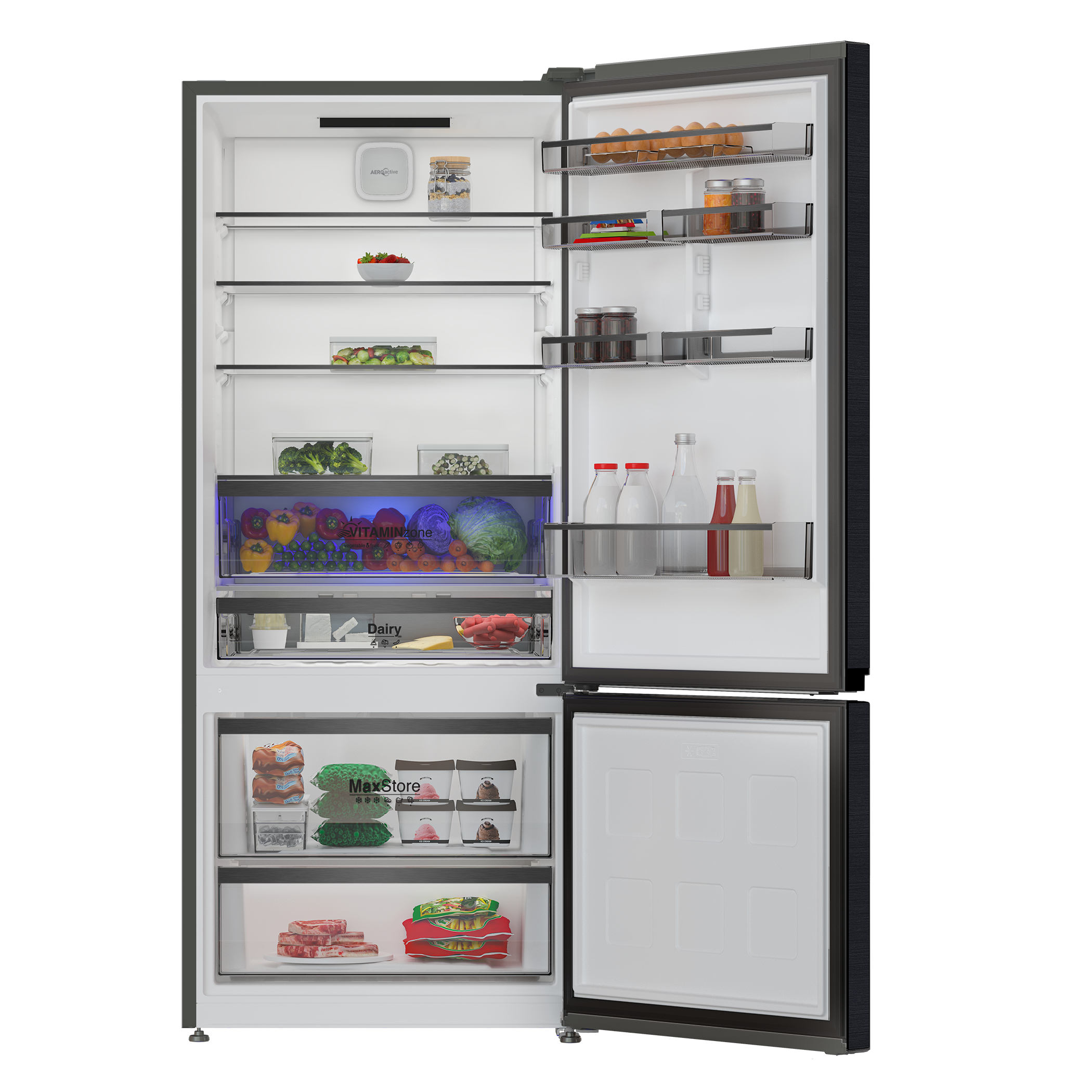 PBZL 9778 BI Leisure Black Inox AeroActive Net 551Lt. Buzdolabı