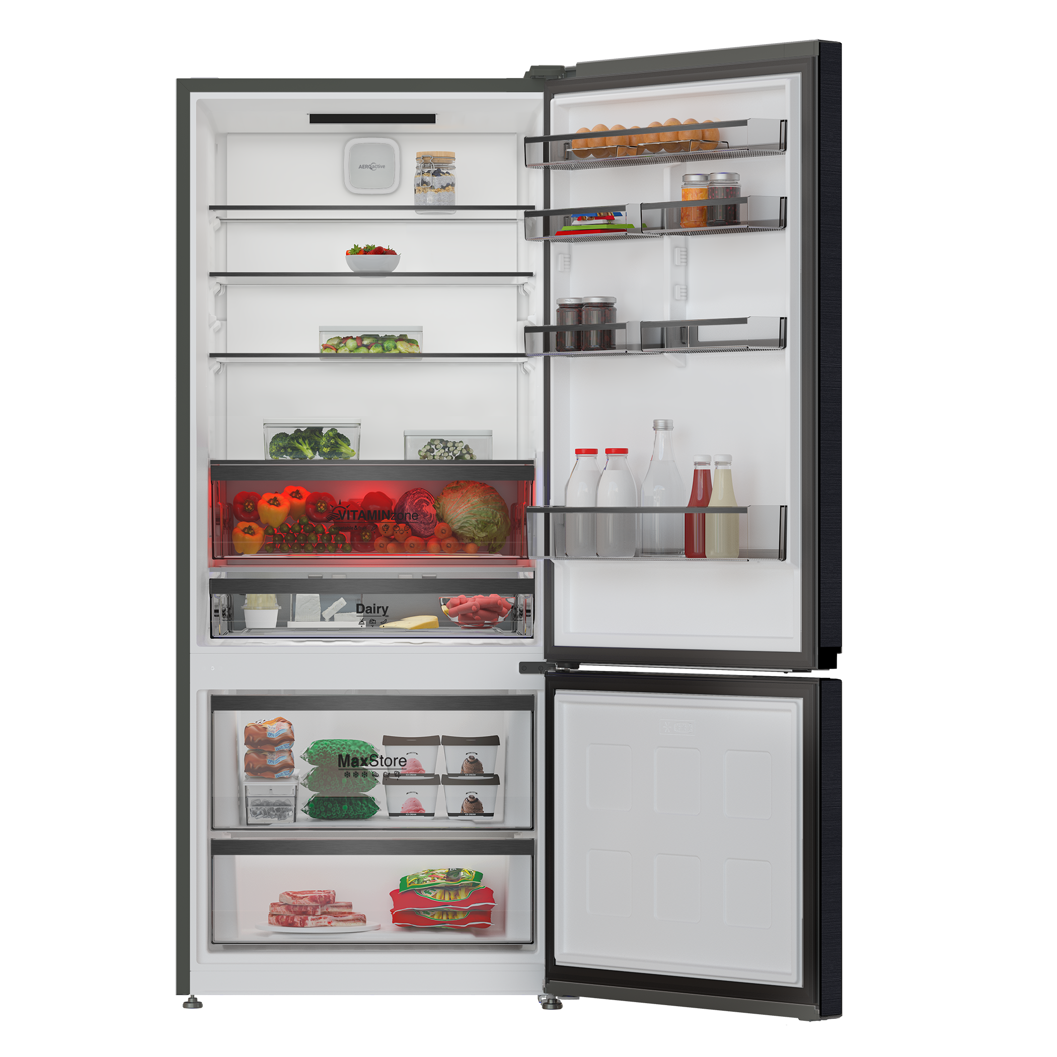 PBZL 9778 BI Leisure Black Inox AeroActive Net 551Lt. Buzdolabı