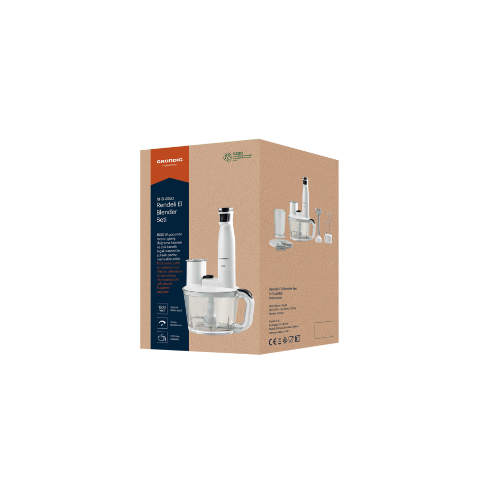 RHB 4050 Grundig Blender Seti 1500W Beyaz