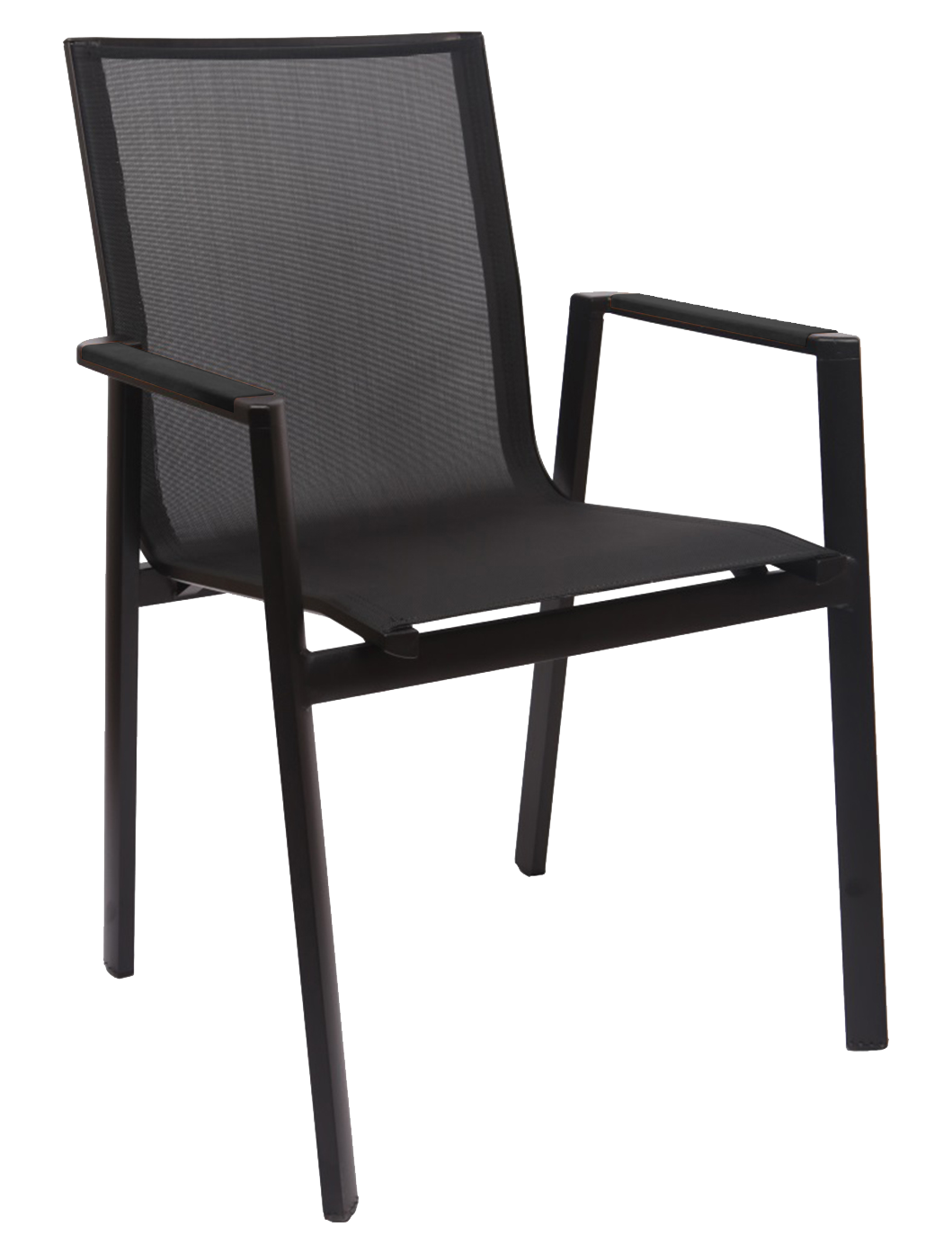 Rossi Plastik Kollu Tekstil Döşeme Sandalye Siyah