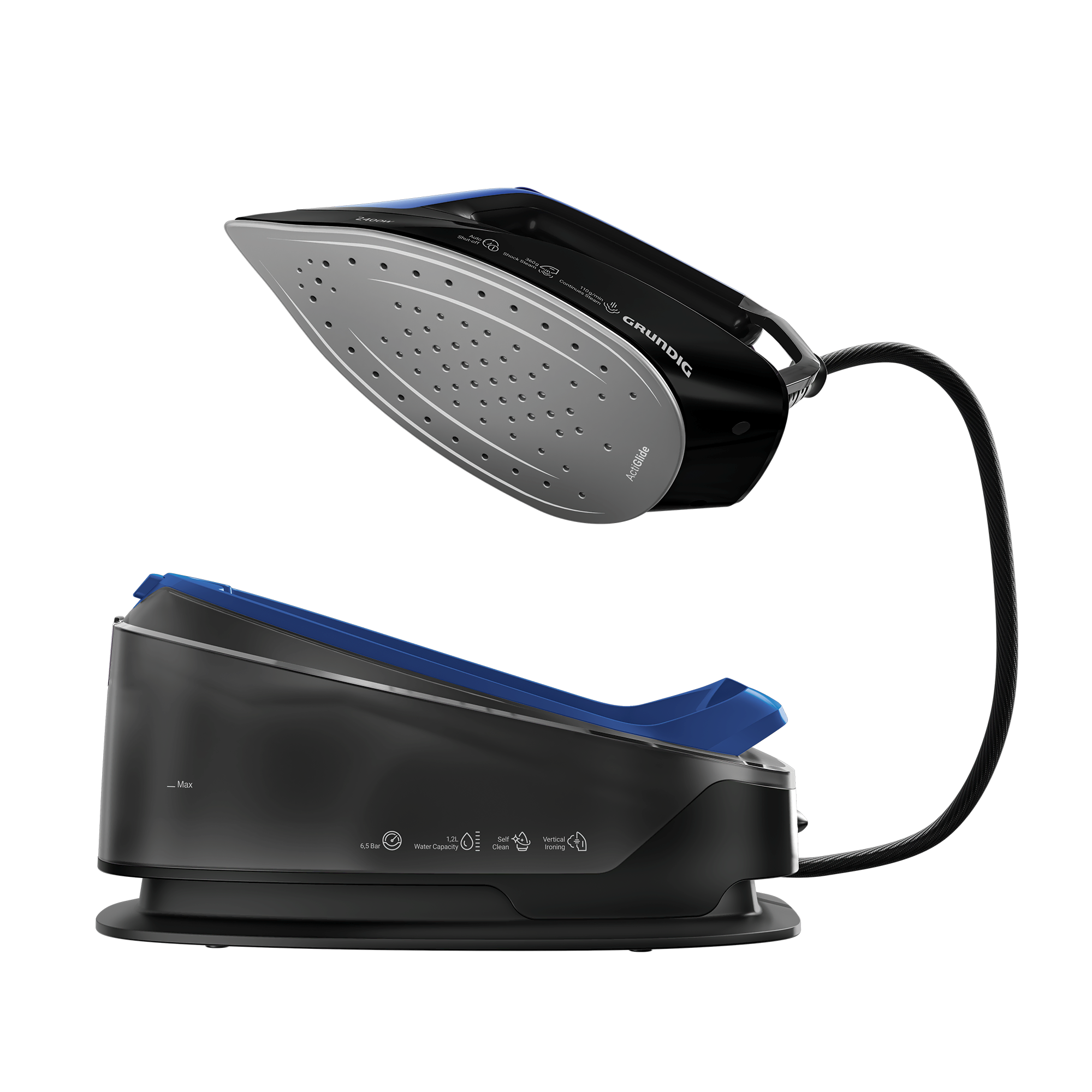 SIS 6450 L Grundig 6.5 Bar 2400W Buhar Kazanlı ActiGlide® Yatay/Dikey Ütü