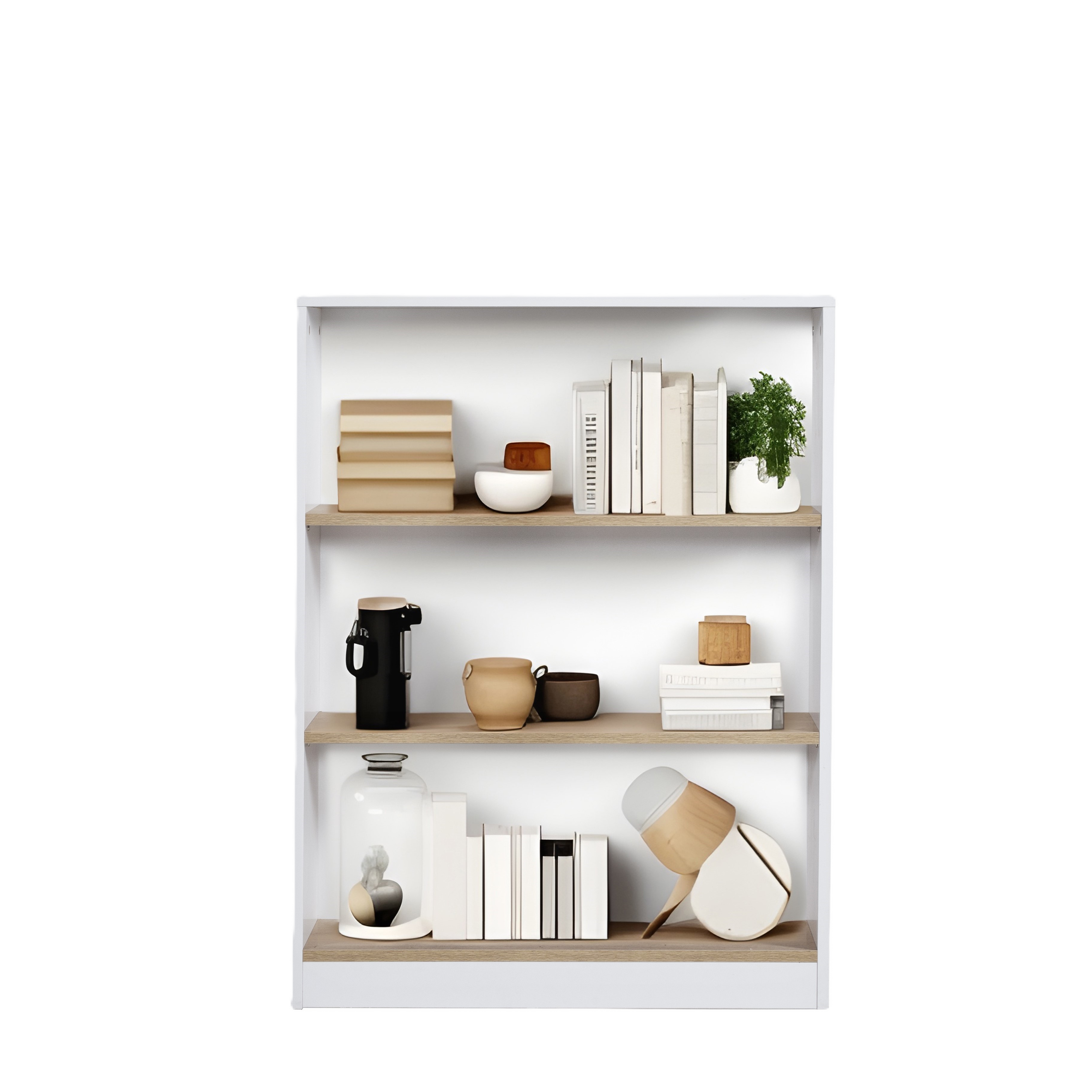 Vega 2 Raflı 3 Bölmeli Geniş Kitaplik 80x27x106cm