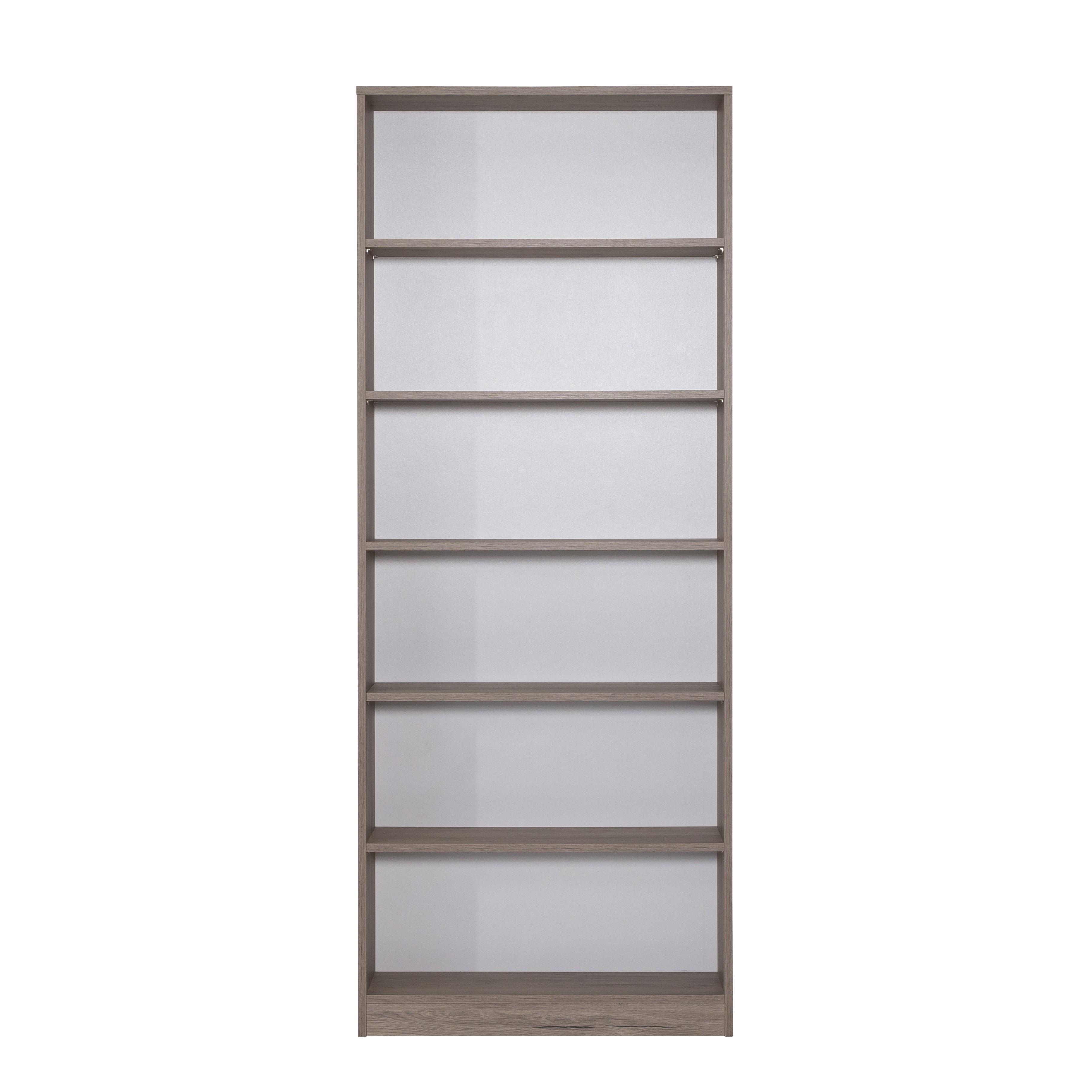 Vega 5 Raflı 6 Bölmeli Geniş Kitaplik 80x27x202cm