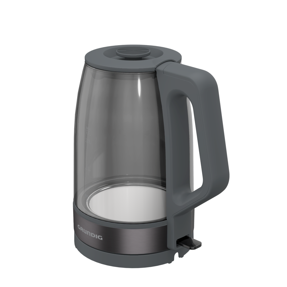 WK 6440 Grundig Füme Camlı Dark Inox Kettle & Su Isıtıcı