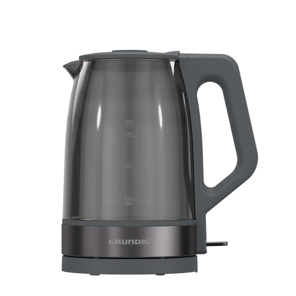WK 6440 Grundig Füme Camlı Dark Inox Kettle & Su Isıtıcı