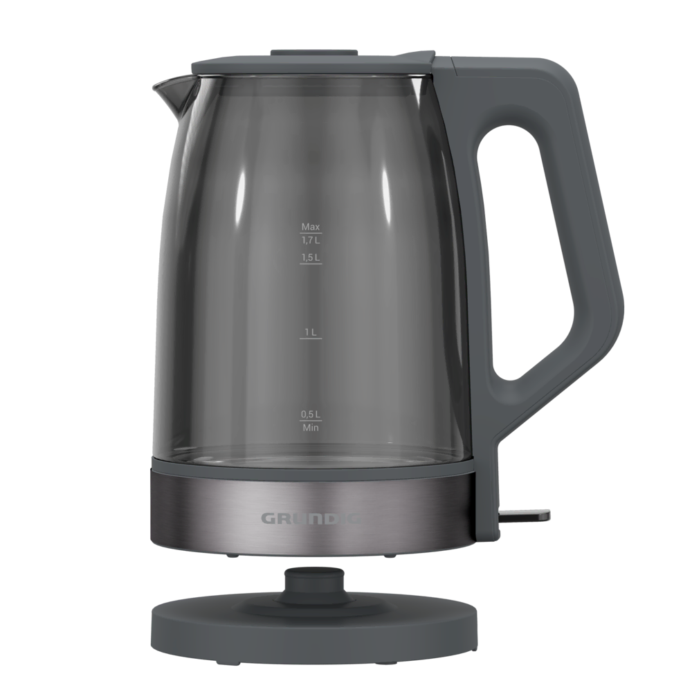 WK 6440 Grundig Füme Camlı Dark Inox Kettle & Su Isıtıcı