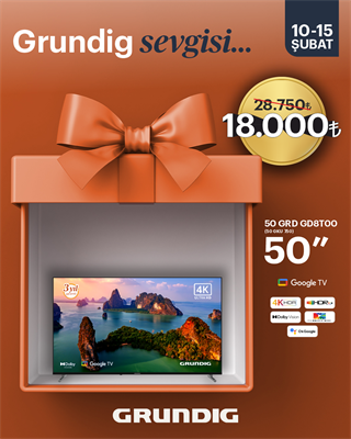 50 inch Grundig 4K UHD Google Led TV / 50GRD GD8T00 (50 GKU 750)