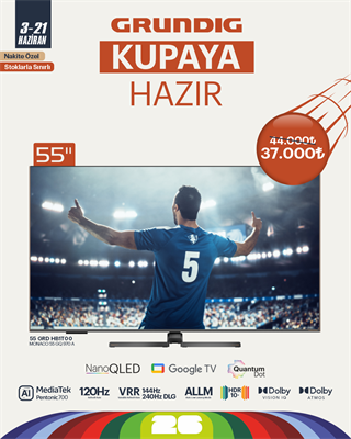 55 inch Grundig AI Google NanoQLed TV 120Hz VRR (4K@144Hz) / 55GRD-HB1T00 (MONACO 55 GQ 970A)