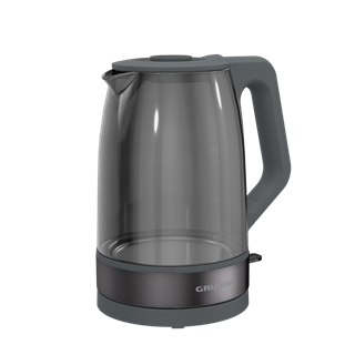 WK 6440 Grundig Füme Camlı Dark Inox Kettle & Su Isıtıcı