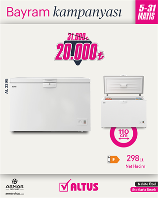AL 2298 Altus Net 298Lt. Yatay Derin Dondurucu