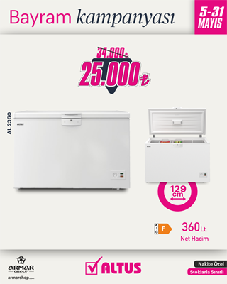 AL 2360 Altus Net 360Lt. Yatay Derin Dondurucu