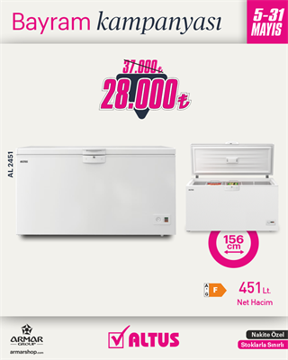 AL 2451 Altus Net 451Lt. Yatay Derin Dondurucu