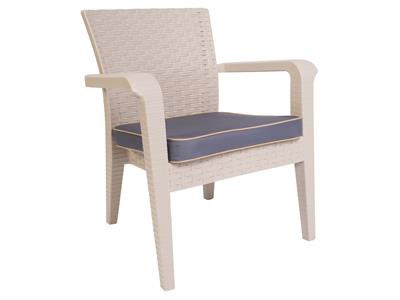 Alaska İkili Krem Set, Minderli, 2+1+1+S