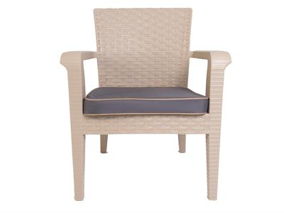 Alaska İkili Krem Set, Minderli, 2+1+1+S