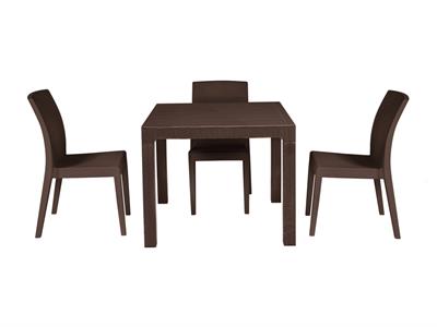 Arizona Starlux Camsız Kahve Masa, 80x80