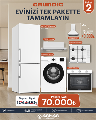 Beyaz Eşya Paketi 2 (Buzdolabı + Çamaşır + Fırın + Ocak + Aspiratör)