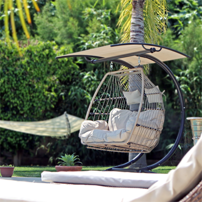 Garden Times Toscana Çift Kişilik Rattan Salıncak