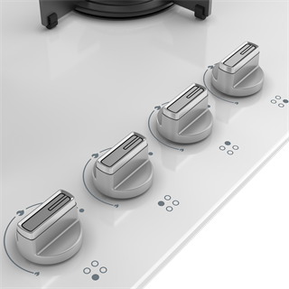 GIGL 400W Grundig Ankastre 60cm Beyaz Cam Ocak