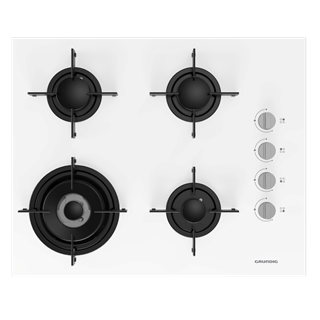 GIGL 622410 W Grundig Ankastre 65cm Beyaz Cam Ocak