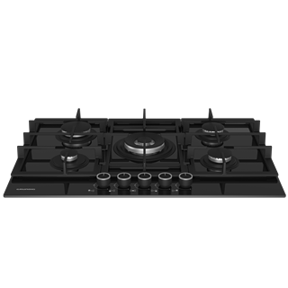 GIGL 7235250 Grundig Ankastre 75cm 5 Gözlü (1 Wox + 4 Gaz) Siyah Cam Ocak