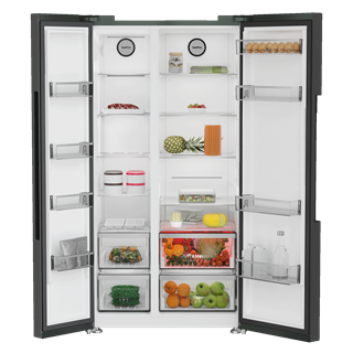 GSN 30110 FXBR Grundig 558Lt A++ Manhattan Gray Side by Side Buzdolabı