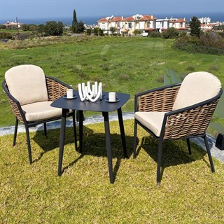 Havanna Bistro Set 1+1+S (Alüminyum + Örgü)