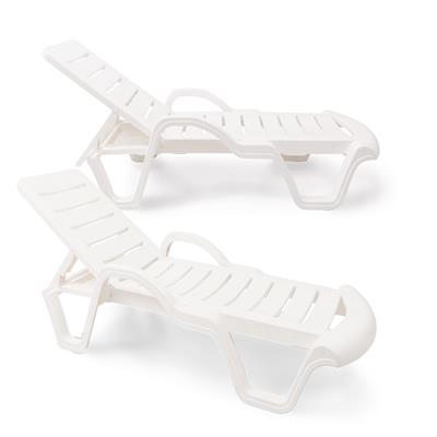 Lara Kollu Şezlong Beyaz