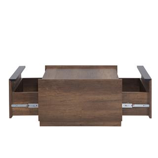 Marron Derin İki Çekmeceli Orta Sehpa 75x71x41cm