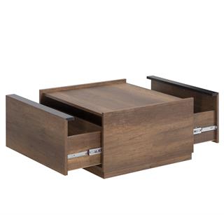 Marron Derin İki Çekmeceli Orta Sehpa 75x71x41cm