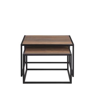 Nola İkili Metal Ayaklı Kare Orta Sehpa Takımı 70X70cm / 60X60cm