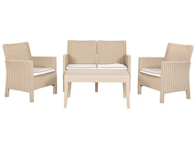 Nova İkili Krem Set, Minderli, 2+1+1+S