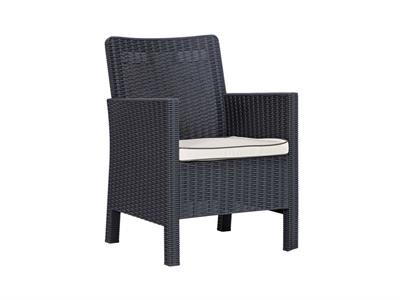 Nova Üçlü Antrasit Set, Minderli, 3+1+1+S