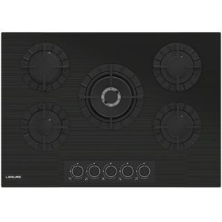 POLC 760 WS Leisure Ankastre 5 Göz Gaz Siyah Cam Ocak