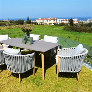 Rodos Dining Set 6 Koltuk + Yemek Masası