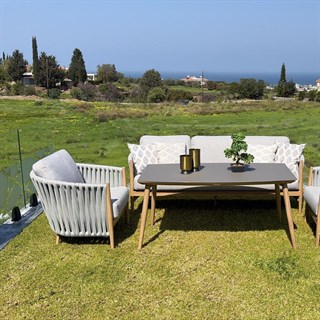 Rodos Lounge & Dining Set (3+1+1+S)