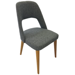 Sandalye Lotus Naturel Ceviz Ayak - Etna 106 Parma Kumaş