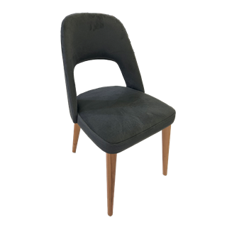 Sandalye Lotus Naturel Ceviz Ayak - Jag51 Antrasit Kumaş