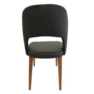 Sandalye Lotus Naturel Ceviz Ayak - Jag51 Antrasit Kumaş