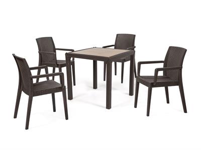 Siena Starlux Rattan Kollu Sandalye Kahve