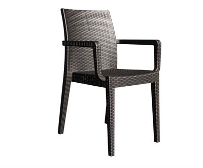 Siena Starlux Rattan Kollu Sandalye Kahve