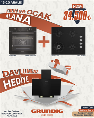 Siyah Cam Set 1 (Davlumbaz Hediye)