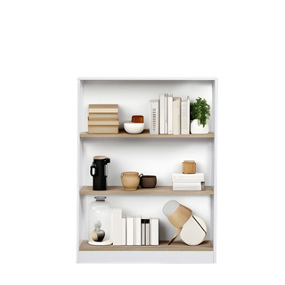 Vega 2 Raflı 3 Bölmeli Geniş Kitaplik 80x27x106cm