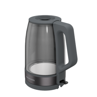 WK 6440 Grundig Füme Camlı Dark Inox Kettle & Su Isıtıcı