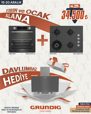 Zara Grey Cam Set (Davlumbaz Hediye)