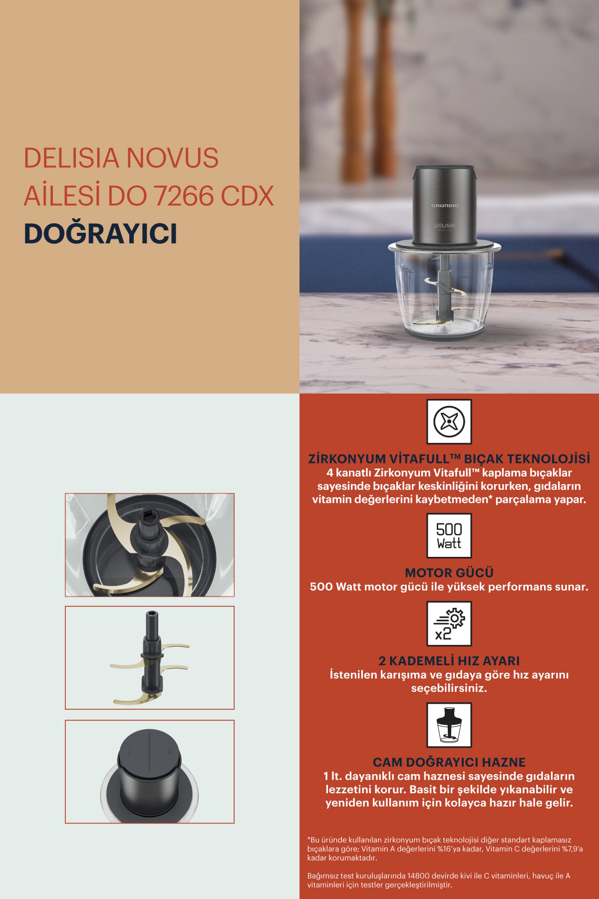 DO 7266 CDX Grundig Delisia Novus™ Doğrayıcı Rondo | Blender ve ...