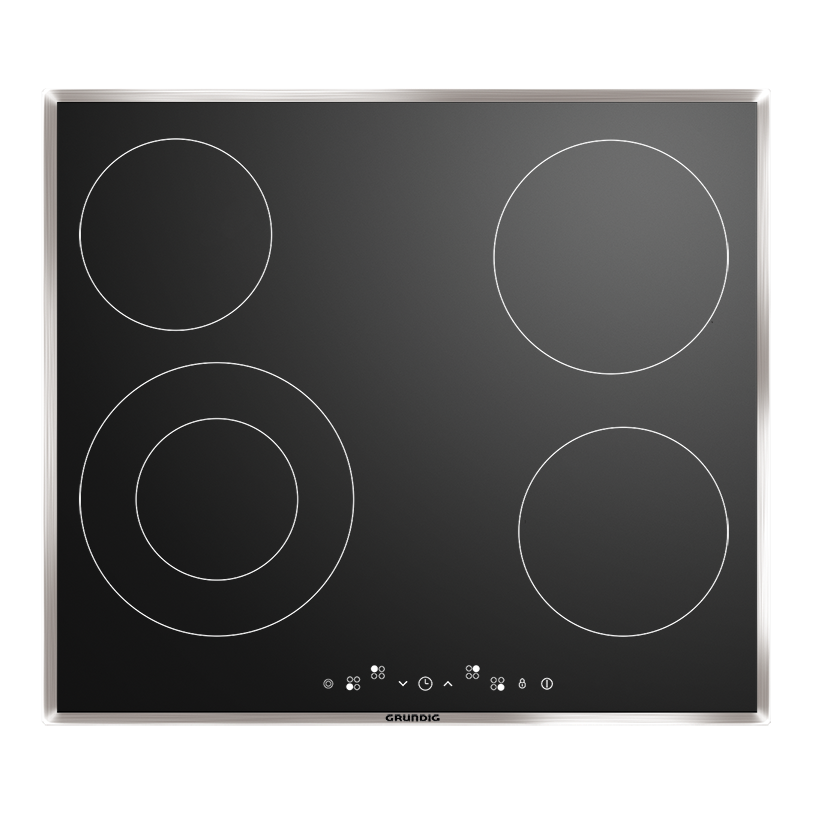 GIEV 613420 E Grundig Elektrikli Ankastre Siyah Cam Ocak