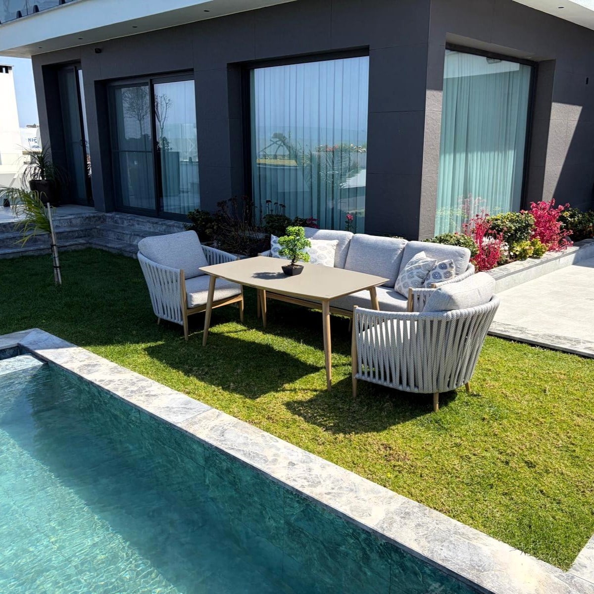 Rodos Lounge & Dining Set (3+1+1+S)