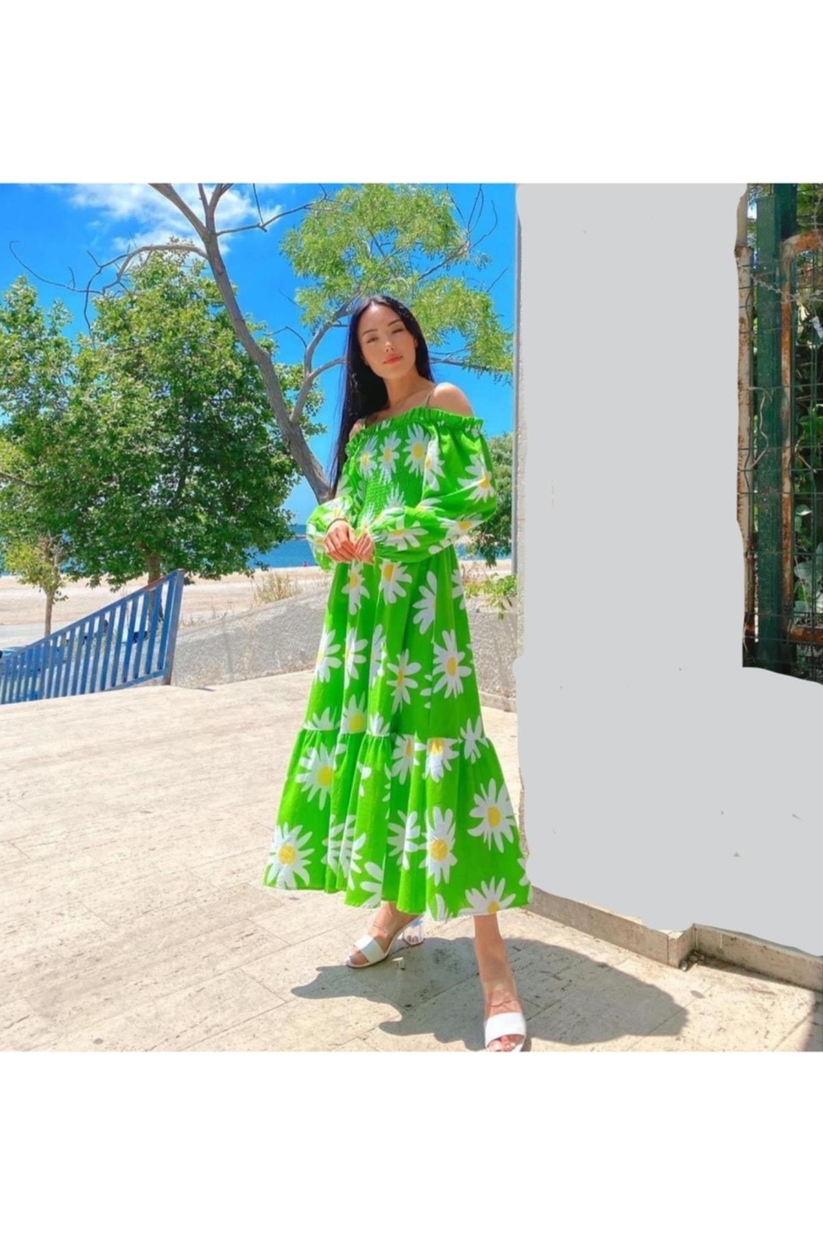 Kadın Papatyalı Elbise