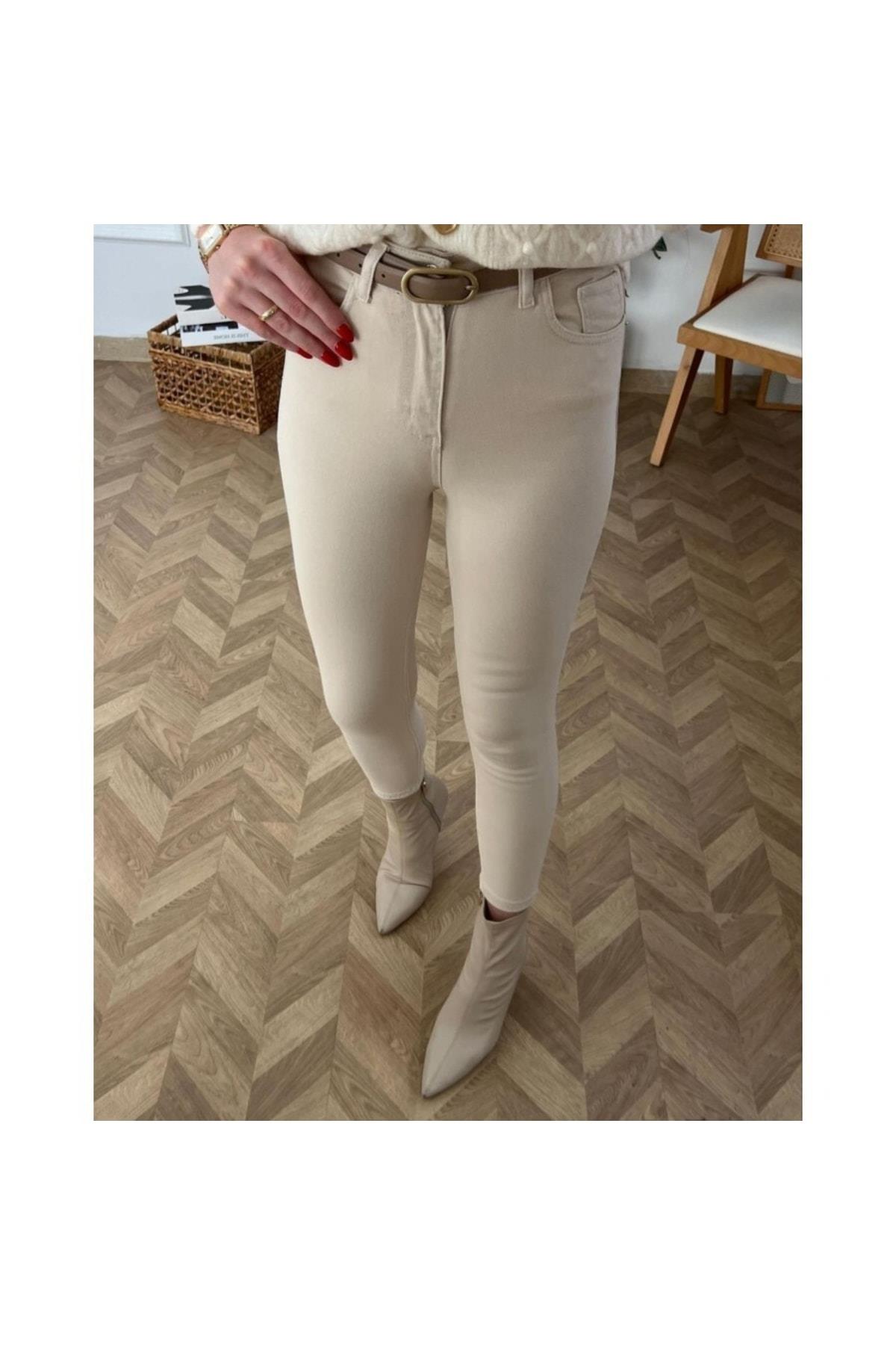 Full Likralı Taş Jean Pantolon